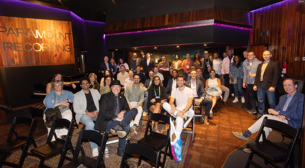 Corporate group in the Paramount live room